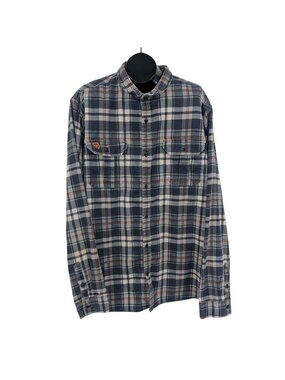 Hawx Work Gear Plaid Flame Resistant Shirt Long Sleeve Utility Pockets 2XLarge